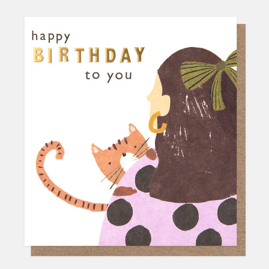 Happy Birthday To you with Cat Greetings Card