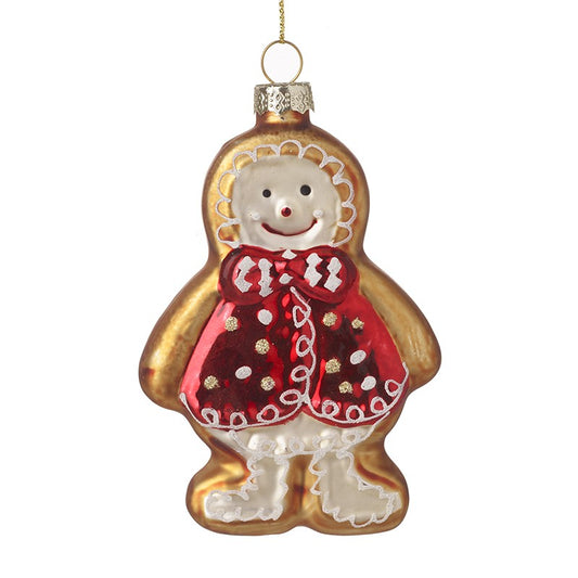 Hanging Glass Gingerbread Decoration