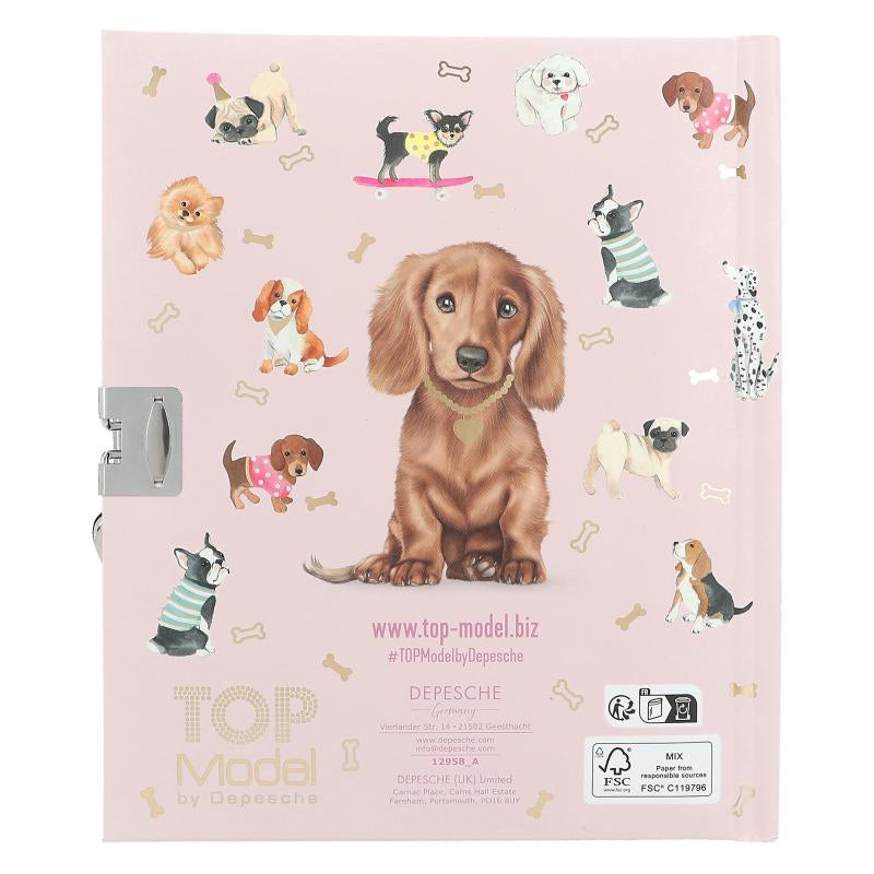 Top Model Doggy Lockable Diary