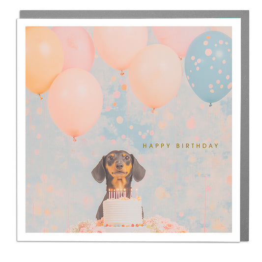 Happy Birthday Dachshund Greetings Card