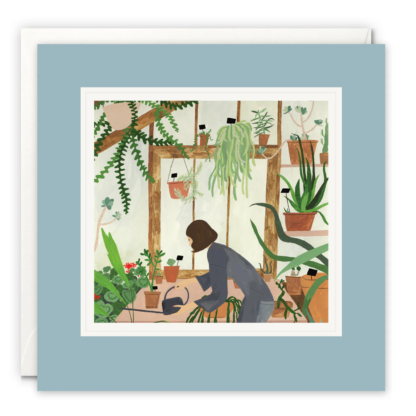 James Ellis Succulent House Greetings Card