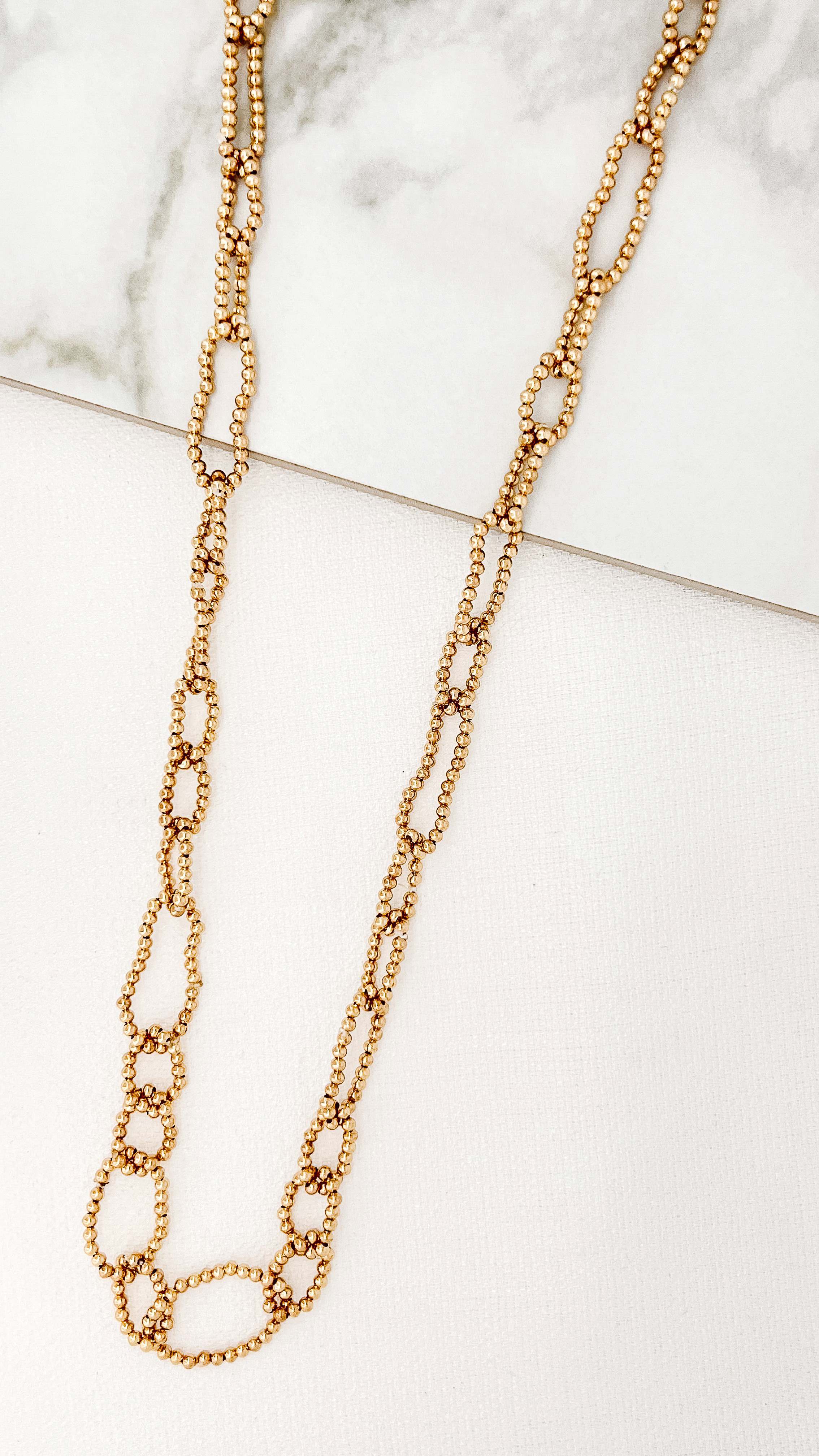 Women Kpop Big Name Layers Strand Long Necklace Shiny Crystal Beads Sweater  Chain New Joker Neck Decoration