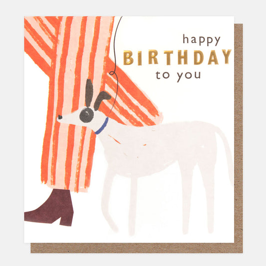 Happy Birthday Striped Trousers Greetings Card