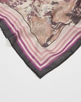 Deco Blooms Candy Stripe Border Midweight Scarf