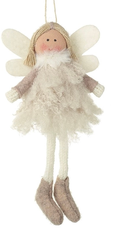 Fairy Girls in Pink & White Fluffy Dress Decoration