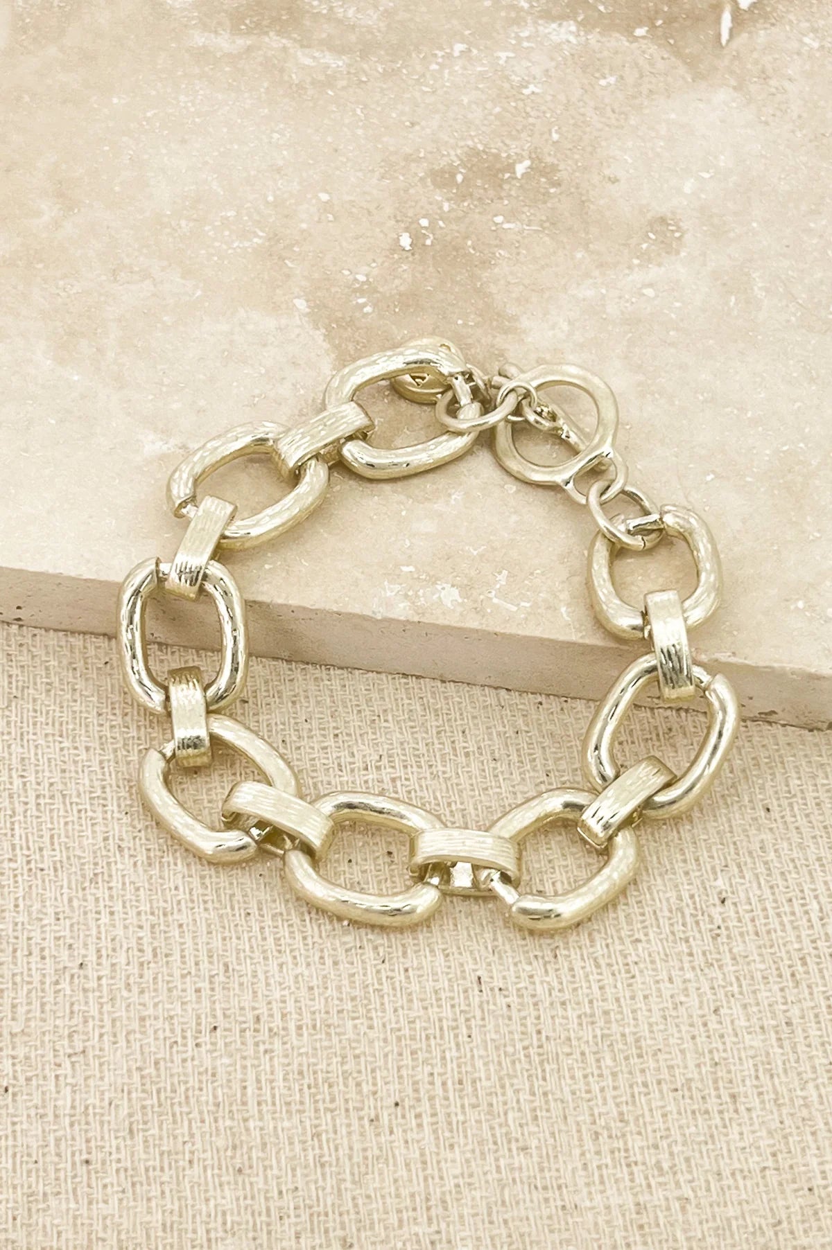 Chain link bracelet gold  Rosefield Official