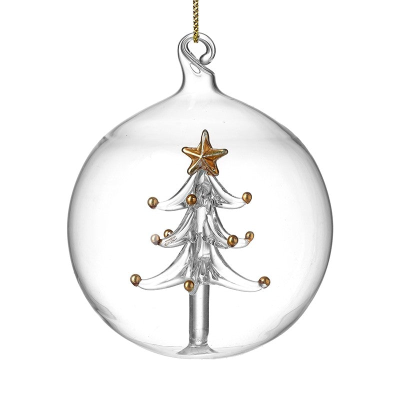 Glass Christmas Tree In Glass Sphere