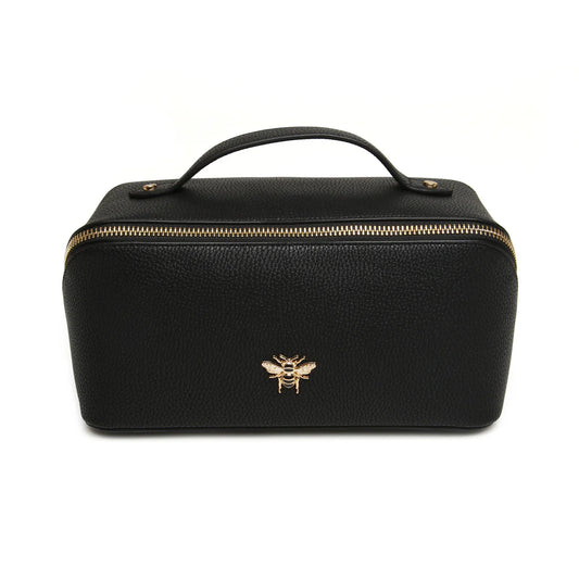 Large Luxury Beauty Train Case in Black