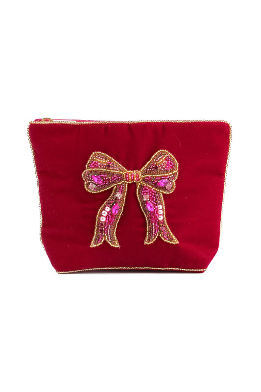 Pink Bow Small Pouch