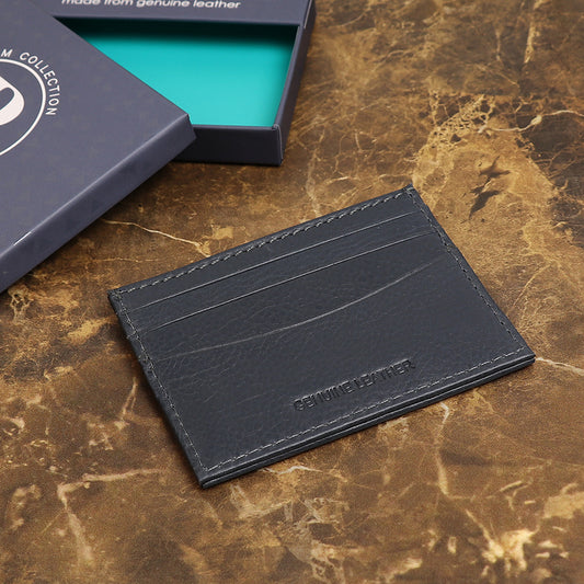 Slate Leather Card Holder