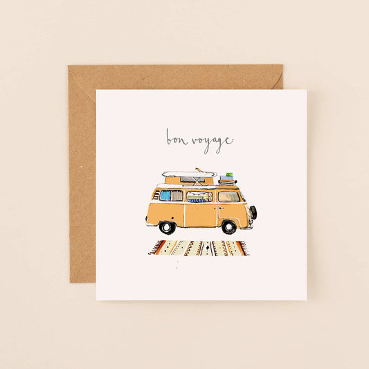 Bon Voyage Campervan Greetings Card