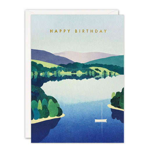 Happy Birthday Blue Lake Offshore Greetings Card