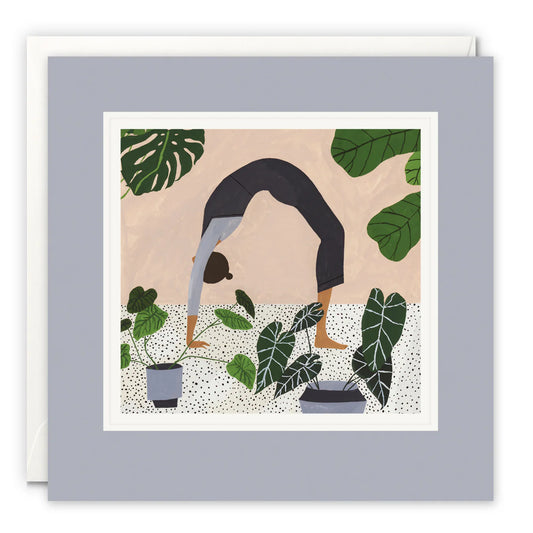 James Ellis Botanical Yoga Greetings Card