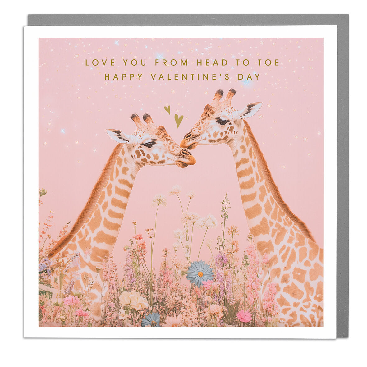 Giraffe Valentine Greetings Card