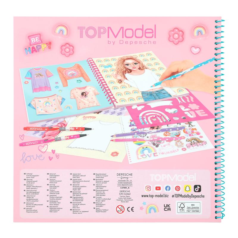 Top Model T-Shirt Designer Colouring Book