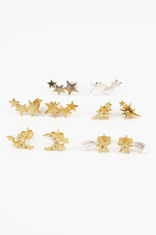 Shooting Stars Stud Earrings Various