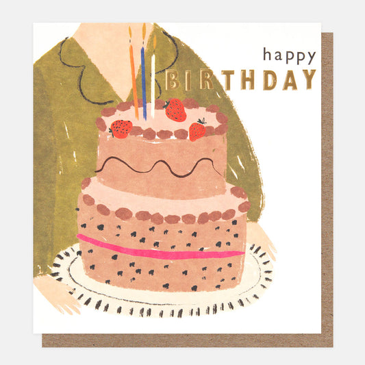 Happy Birthday Cake Greetings Card