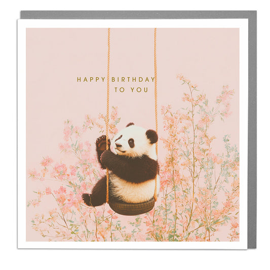 Happy Birthday Panda Greetings Card