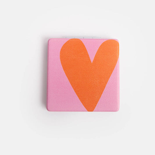 Colourblock Heart Square Pocker Mirror