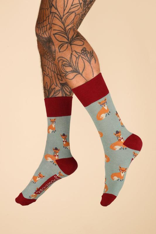 Men’s Esteemed Fox Socks- Ice