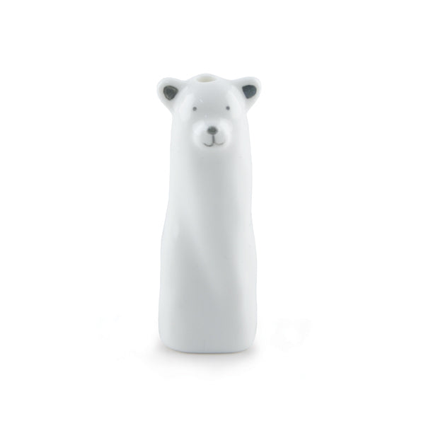 Tall Bear Porcelain Vase