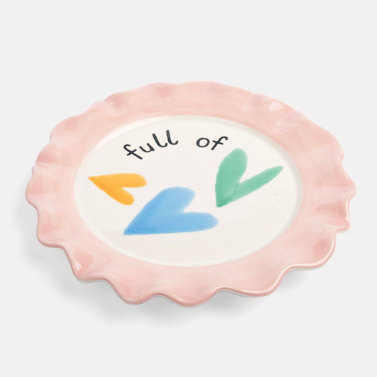 Full of Love Hearts Pale Pink Plate