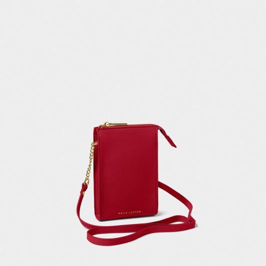 Zana Slim Crossbody Bag in Garnet Red