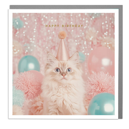 Cat In A Hat Birthday Greeting Card