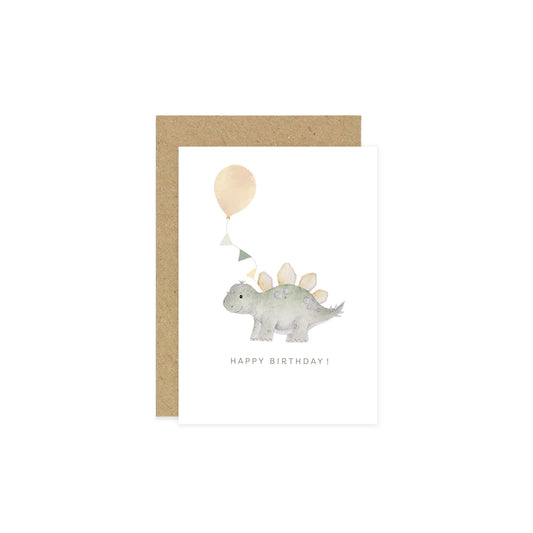 Stegosaurs Dinosaur Birthday Greetings Card