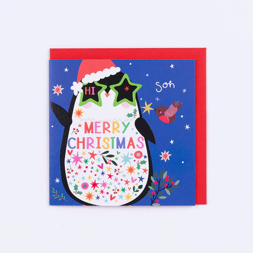 Merry Christmas Son Penguin Card