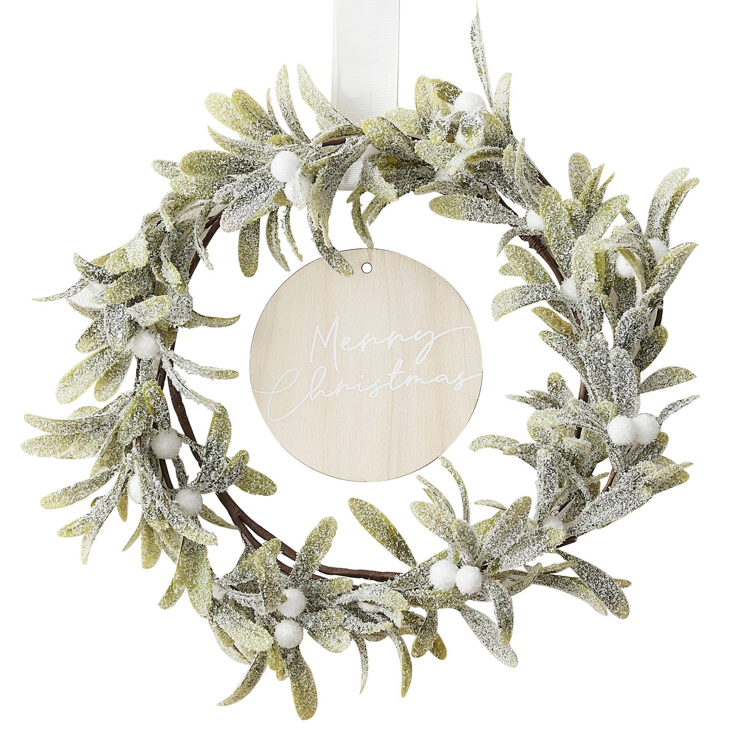 Mistletoe and Merry Christmas Door Wreath