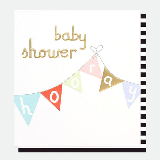 Baby Shower Bunting Greetings Card