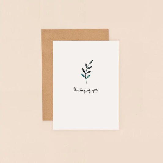 Thinking of You Sprig Mini Greetings Card