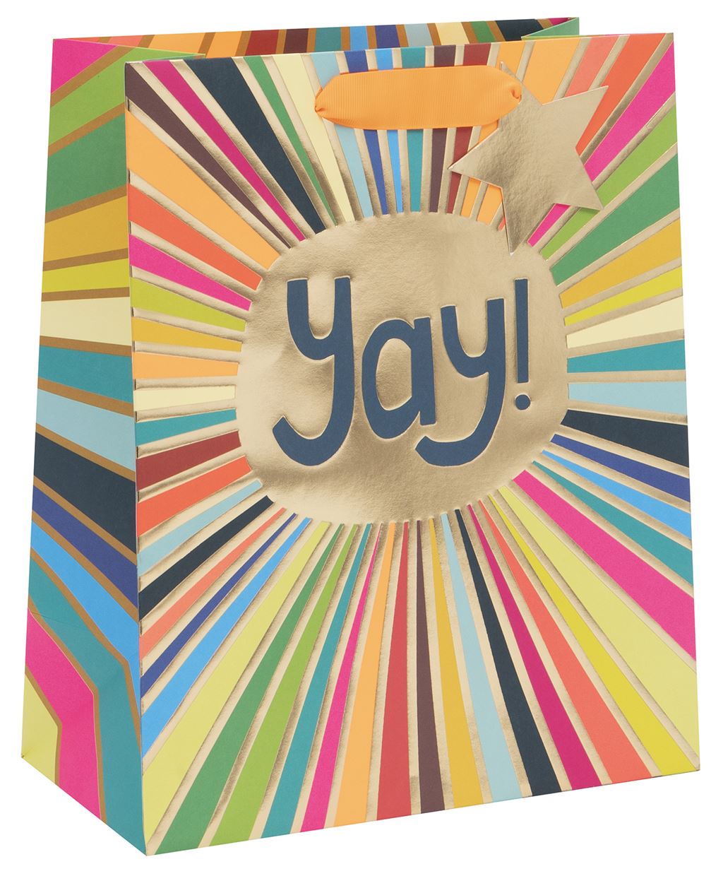 Multicoloured Rays ‘Yay’ Gift Bag Various