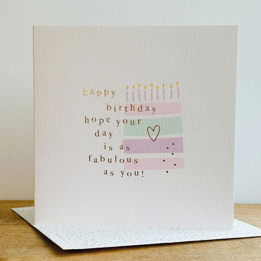 Fabulous Birthday Cake Greetings Card