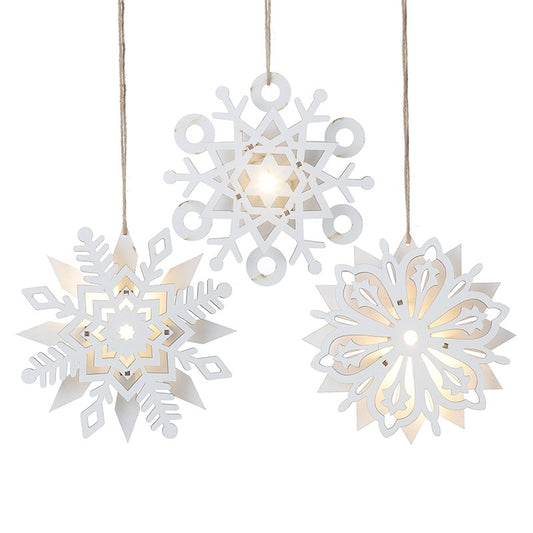 Wooden Hanging Snowflake (Mix)