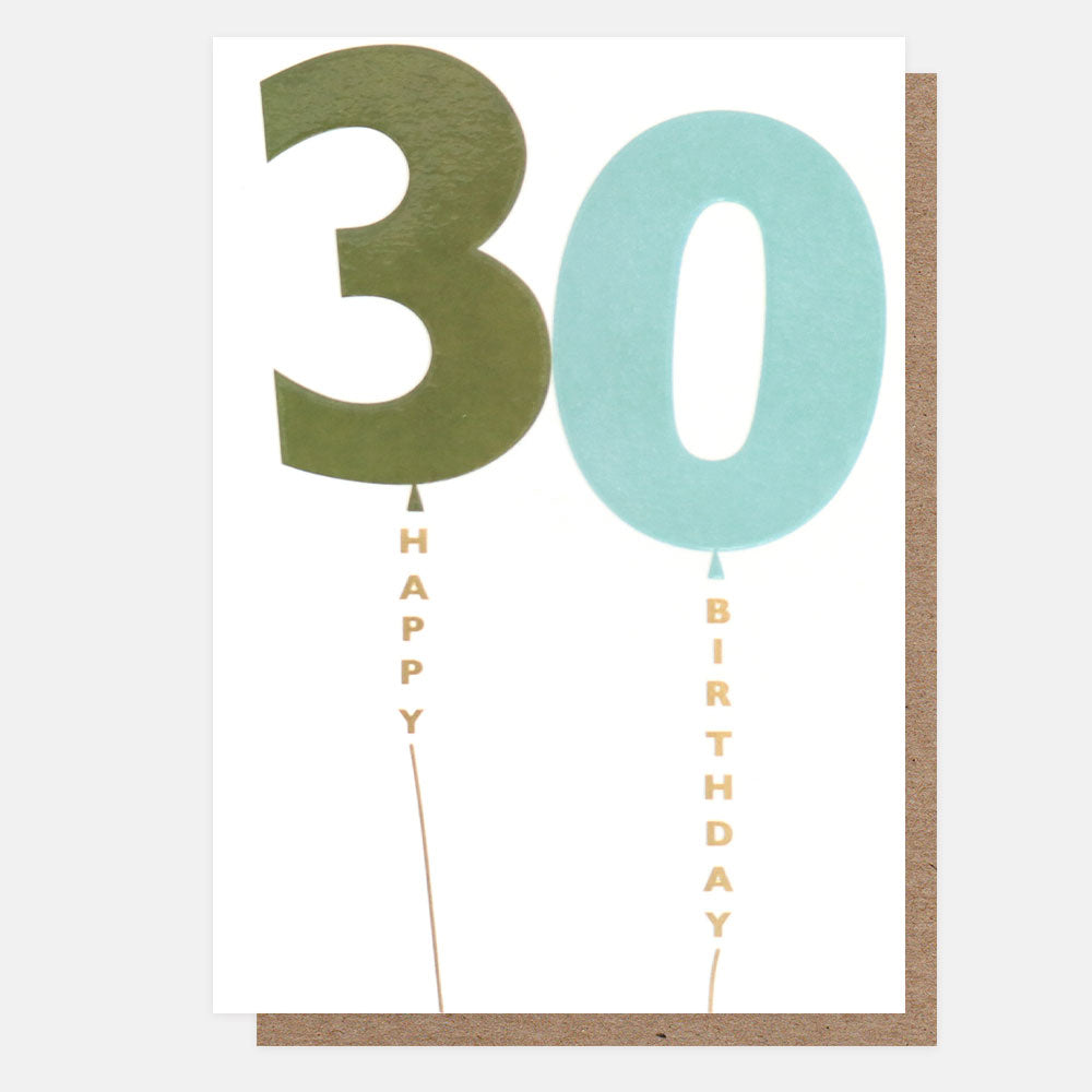 Thirtieth Birthday Greetings Card