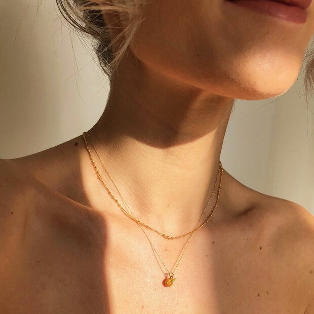 Gold Satellite Chain Necklace