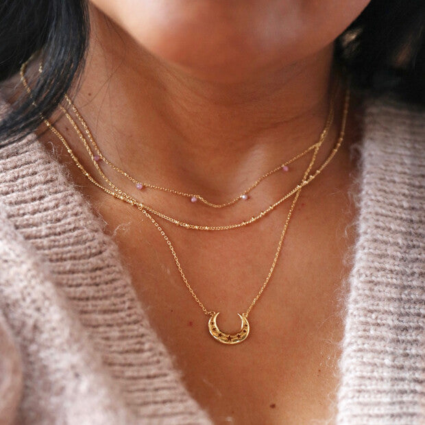 Gold Satellite Chain Necklace