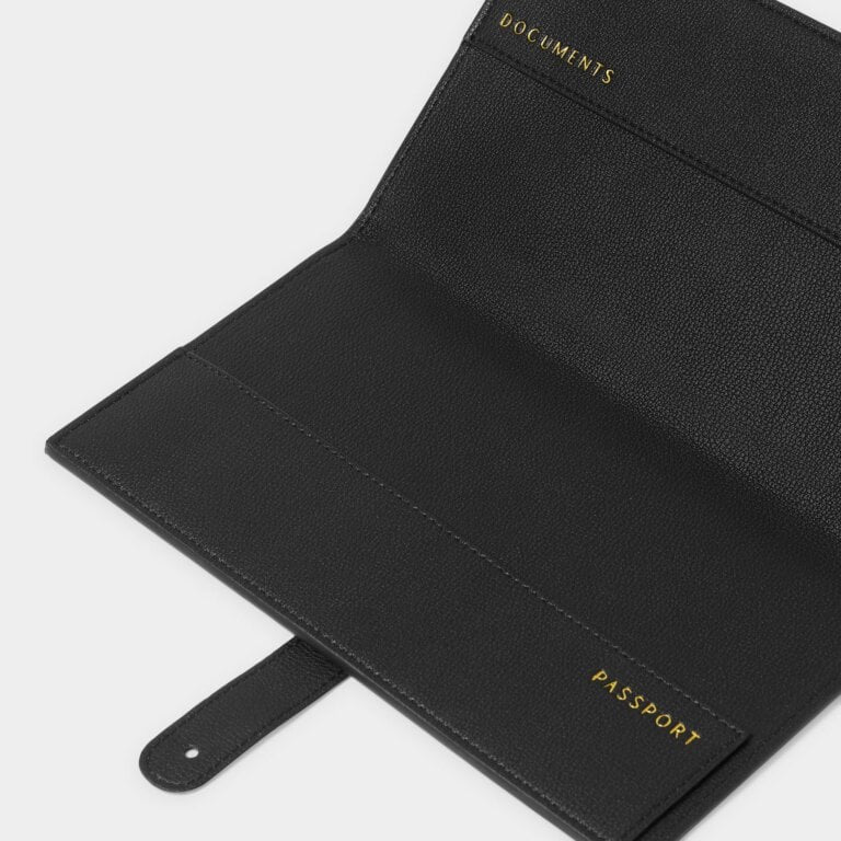 Katie Loxton Sentiment Travel Wallet ‘Explore, Dream, Discover’ in Black