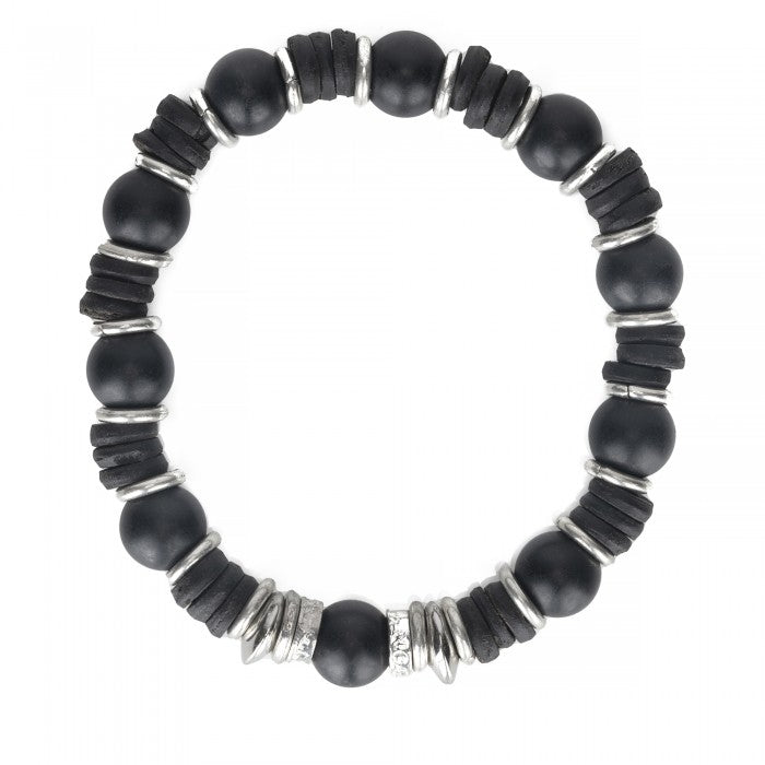 Men’s Jet Hematite Cuff Bracelet