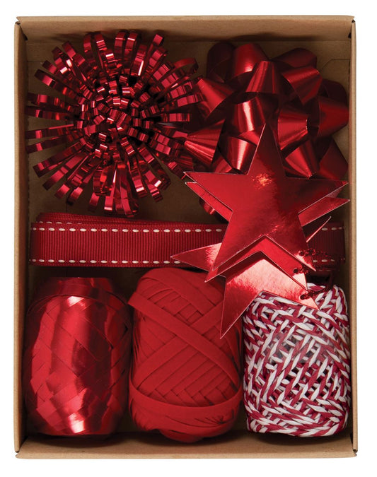 Christmas Ribbon Accessory Box Red