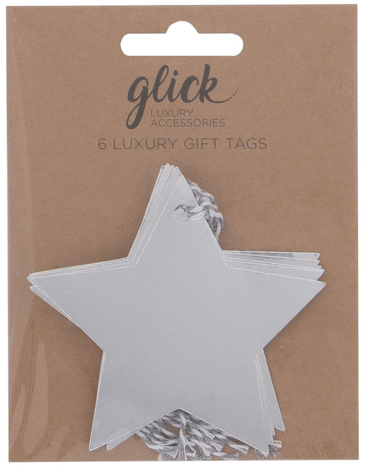 Multi Pack Six Foil Star Gift Tags