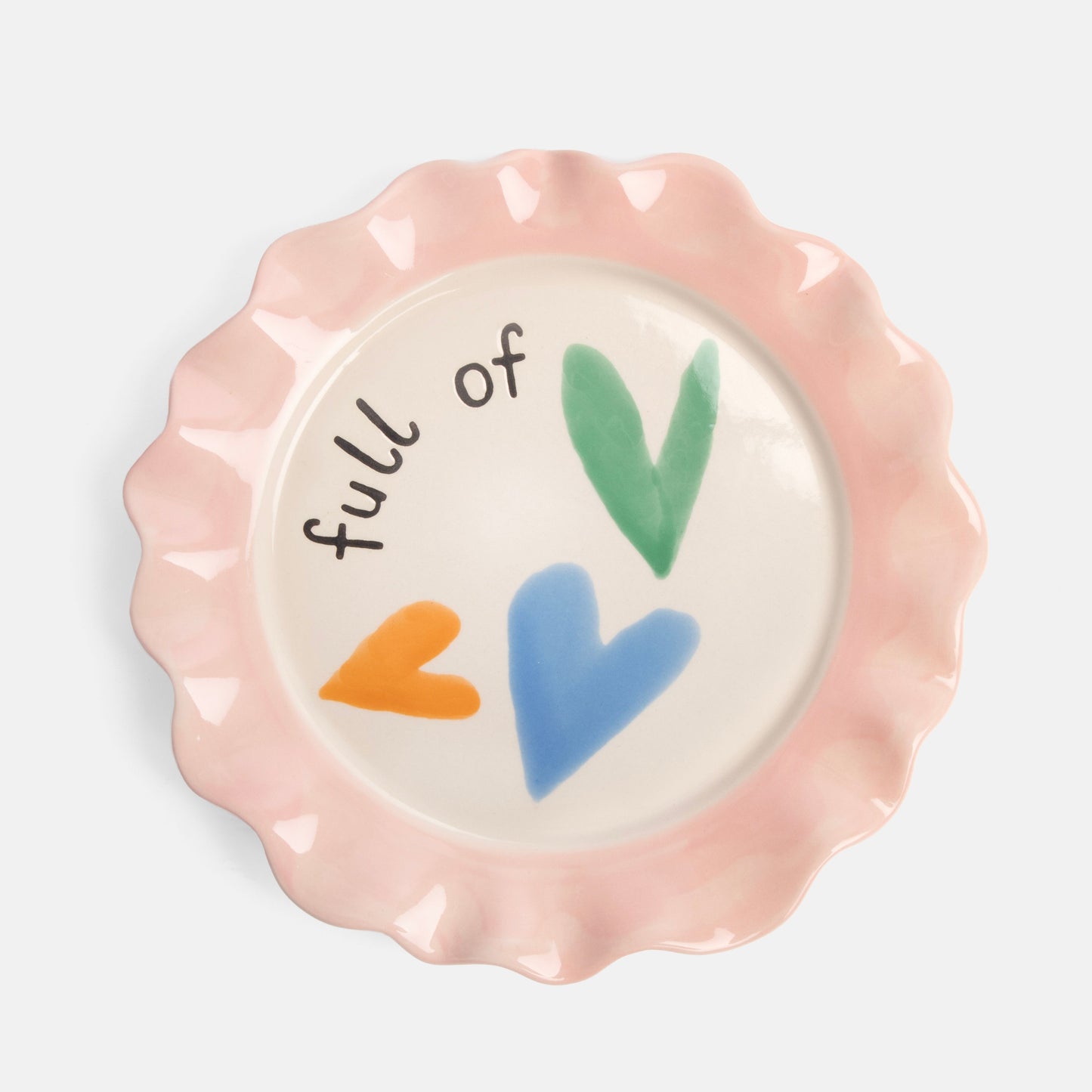 Full of Love Hearts Pale Pink Plate