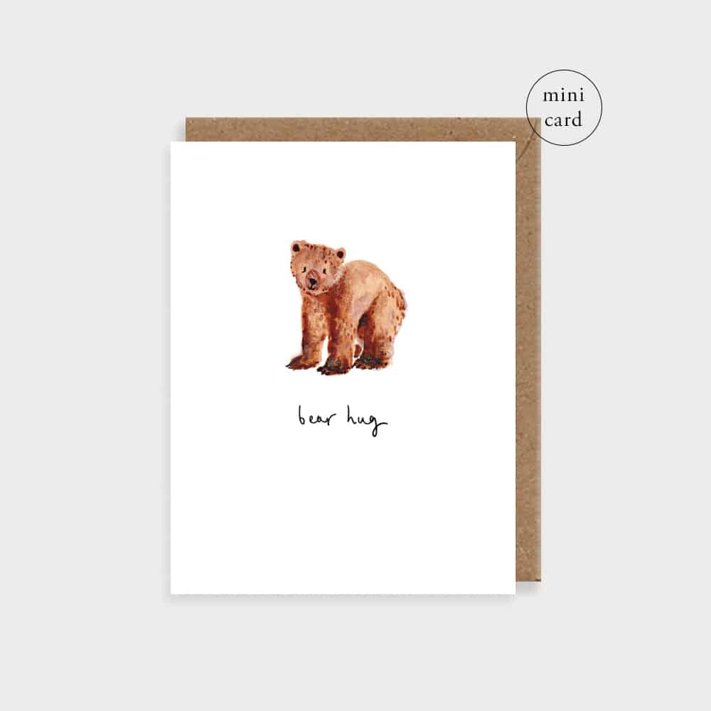 Bear Hug Mini Greetings Card