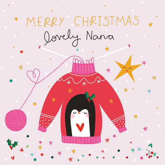 Luxury Foiled Single Christmas Card Special Nana