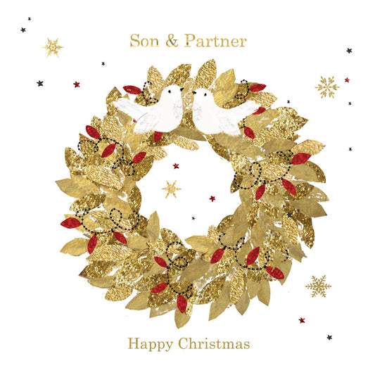 Christmas Greetings Card Son & Partner