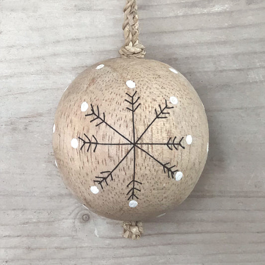 Wooden Bauble Snowflakes