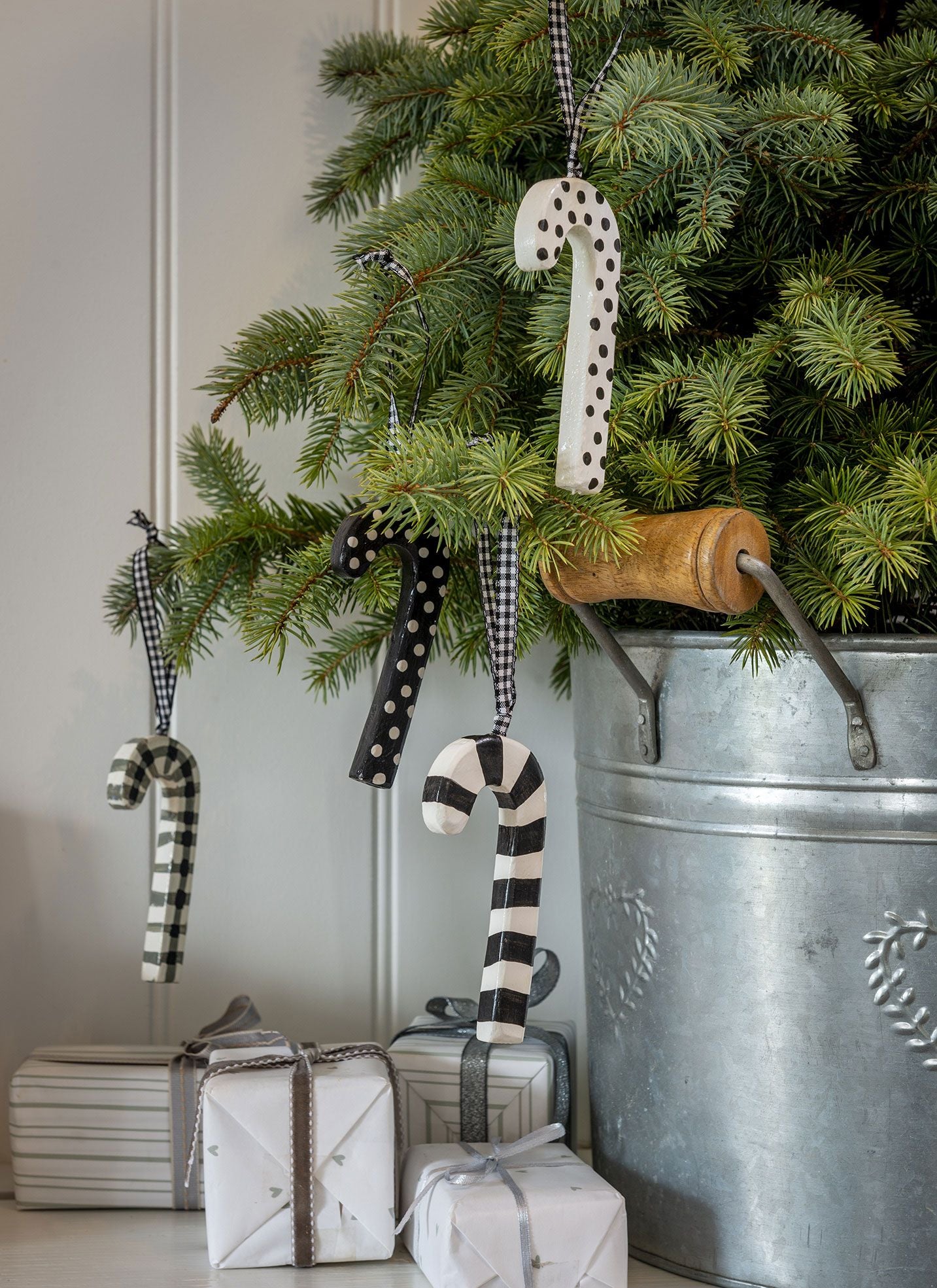 Scandi Style Candy Cane Decorations