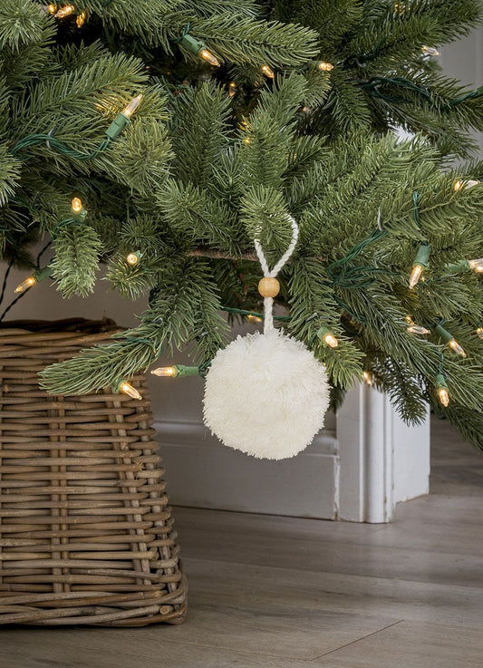 Pompom Hanging Decoration Ivory